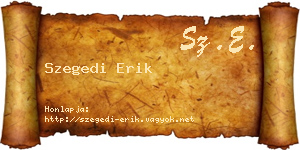 Szegedi Erik névjegykártya